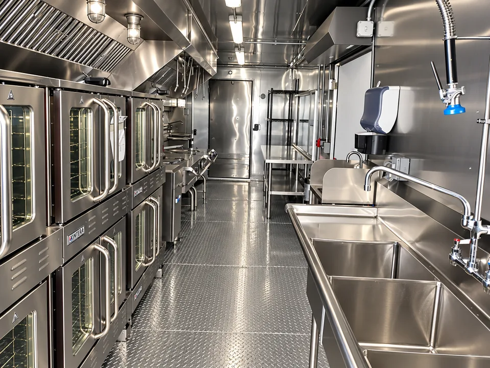 40 ft bulk combination kitchen trailer interior view 1